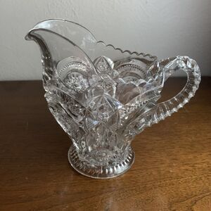 Vintage Tiara Clear Glass Open Creamer